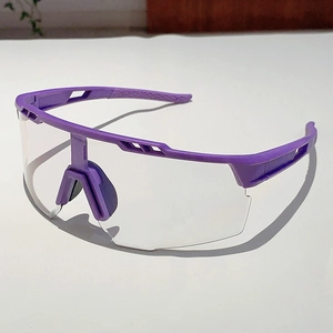 Lunettes De Soleil De Sport Photochromiques Monture PC Protection UV400 Grande Lentille Cyclisme Extérieur Coupe-vent Mode Hommes Femmes