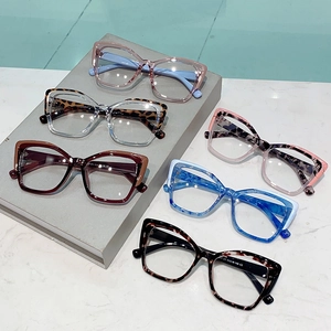 Lunettes anti-lumière bleue œil de chat en couleurs léopard, bleu, rose et tortue