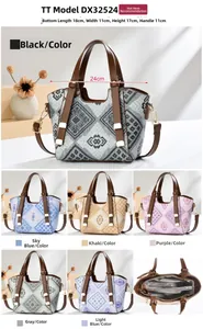 Détail de la structure intérieure du sac géométrique et aperçu des six couleurs disponibles