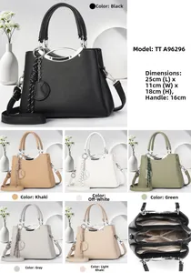 Vue intérieure montrant les compartiments zippés du sac à main en cuir texturé