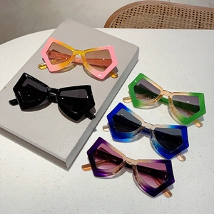 Stylish oversized butterfly sunglasses for women in multiple vibrant gradient color options