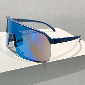 Oversized Shield Sports Sunglasses PC Frame And Lens UV400 Windproof Cycling Driving Outdoor Eyewear For Men And Women