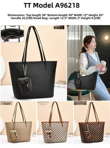 Dimensions détaillées du grand sac cabas à imprimé floral avec son petit porte-monnaie