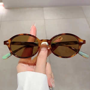 Retro Oval Sunglasses Vintage PC Frame UV400 Protection Lightweight Outdoor Fashion Eyewear For Women