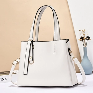 Women's Fashion PU Leather Tote Bag Large Capacity Handbag With Adjustable Shoulder Strap For Daily Office Business Commuting