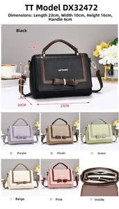 Crossbody square bag with textured finish, multi-compartments and size 23x10x16cm