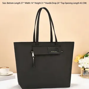 Große Kapazität Shopper Tasche Damen Kunstleder Stoff Minimalistisch Mode Pendeln Schulter Handtasche Täglich Vielseitig