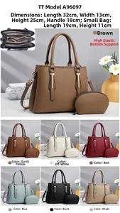 Litchi pattern leather tote bag dimensions 32x13x25cm with multiple color options