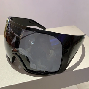 Lunettes De Soleil Shield Oversized Wraparound Y2K Futuriste Sportif Monture PC Protection UV400 Pour Mode Cyclisme Extérieur