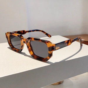 Lunettes De Soleil Carrées Rétro Monture PC Protection UV Lunettes Minimalistes Pour Mode Extérieur Unisexe