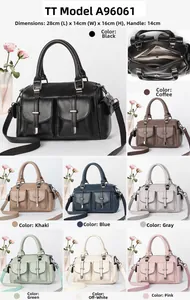 Litchi pattern leather handbags in eight colors with detailed size 28x14x16cm