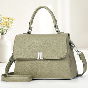Sac À Main En Cuir PU Pour Femmes Motif Litchi Sac À Bandoulière Élégant Avec Boucle En Métal Pour Le Quotidien