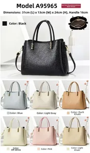 Internal structure of woven tote bag showing zipper pockets and spacious compartments