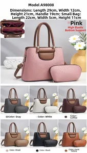 Détails de l'ensemble sac à main tissé avec dimensions pour les grands et petits modèles