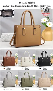 Sac fourre-tout à motif litchi en sept couleurs, 28x11x22cm avec boucles en métal