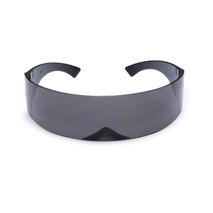 Lunettes De Soleil Cyberpunk Futuristes Surdimensionnées Design Bouclier Une Pièce Monture PC Lentille Résine Mode Hommes Femmes Fête Accessoires Photo