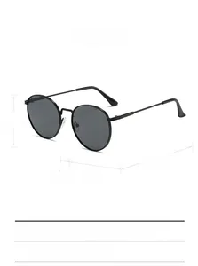 Detailed specs of retro square metal sunglasses with AC lens dimensions and frame weight