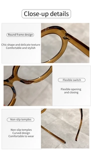 Detail view of round tortoiseshell frames showing flexible hinges and non-slip temples
