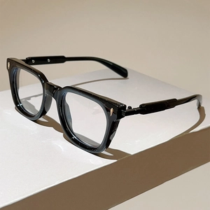 Anti Blue Light Glasses Cat Eye Square Large Frame Retro Chic Fashion Eyewear For Women With Metal Rivet Details