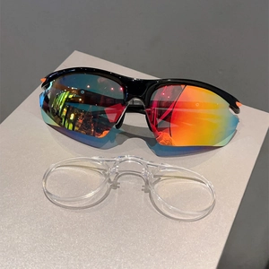 Polarized sports sunglasses with colorful coated lens and inner frame for myopia