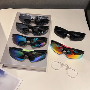 Various outdoor sports sunglasses with polarized lenses and internal myopia frame support
