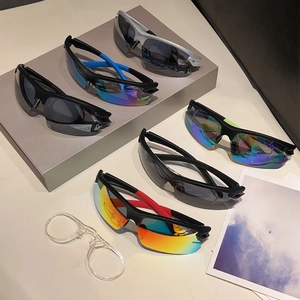 Outdoor cycling sports sunglasses set with polarized lenses and RX myopia frame insert