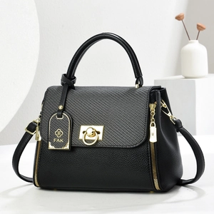 Sac À Main Femme Cuir PU Épissage Texture Tissée Sac À Main Avec Bandoulière Réglable Mode Street Style