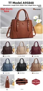 Dettaglio borsa tote in pelle goffrata coccodrillo con dimensioni 32x13x24cm in vari colori