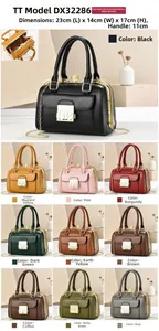 Detail view of stylish tote bag with dimensions 23x14x17cm and ten color options