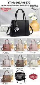 Detail view of large capacity tote bag with dual compartments and multi-color options