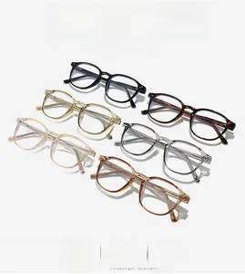 Six coloris de lunettes légères TR90 à monture ronde dans une collection élégante