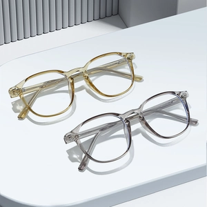 Lunettes Anti Lumière Bleue À Monture Ronde TR90 Noyau Métallique Ultra Légères Style Coréen Unisexe