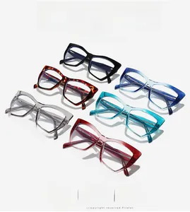 Detailed collection of TR90 cat-eye blue light glasses in multiple stylish color options