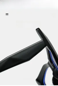 Detail of black TR90 cat eye frames showing the flexible spring hinge and temple texture