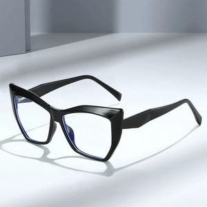 Fashion Cat Eye Glasses Frames TR90 Lightweight Anti Blue Light Eyewear For Women Retro Style Decorative