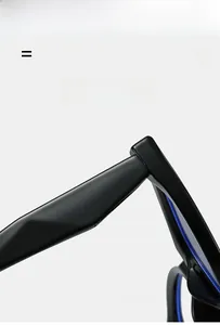Detail view of TR90 cat eye frame showing seamless connection and textured material