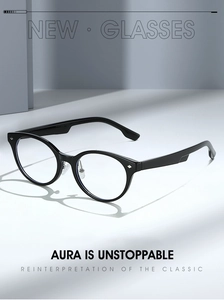 Détail des lunettes rondes TR90 avec charnières à ressort et plaquettes en métal
