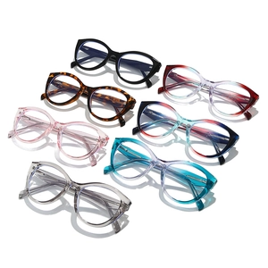 Cat eye blue light blocking glasses with TR90 frames in seven diverse stylish colors