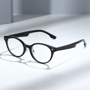 Lunettes Anti Lumière Bleue Rondes Rétro Monture TR90 Légère Charnière À Ressort Pour Femmes Hommes Style Vintage