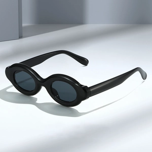 Retro Oval Sunglasses Thick PC Frame AC Lens UV400 Protection Vintage 90s Style Eyewear For Driving Party Unisex Fashion