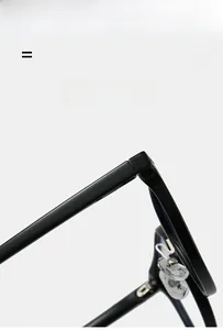 Detail of lightweight super elastic black frame with metal hinge and textured material