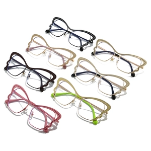 Women's butterfly blue light blocking glasses in seven assorted metallic frame colors