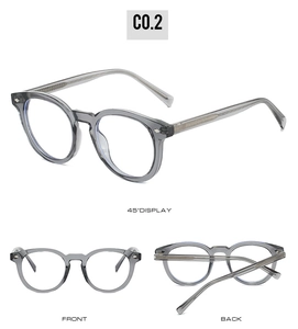 Detailed multi-angle view of transparent grey TR90 frames with reinforced metal core