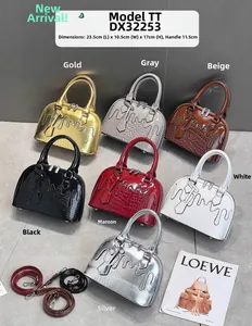 Crocodile pattern handbags in multiple colors with unique liquid ripple embossed texture