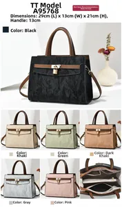 Detailed size chart and internal structure of this elegant soft leather handbag for women