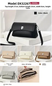 Detailed interior structure and color options of the minimalist crossbody bag