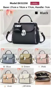 Spécifications de taille et options de couleurs pour le sac à bandoulière en cuir multi-vues