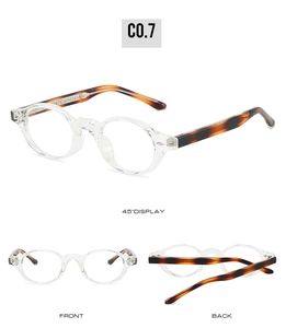 Multi-angle view of vintage TR90 blue light blocking glasses in clear and tortoiseshell