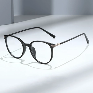 Retro Round Frame Anti Blue Light Glasses PC TR Material Fashion Simple Eyeglasses For Unisex Students UV Protection
