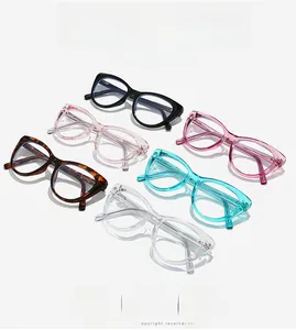 Detailansicht von Cat-Eye Brillen in sechs Farben mit modischem Design und Finish